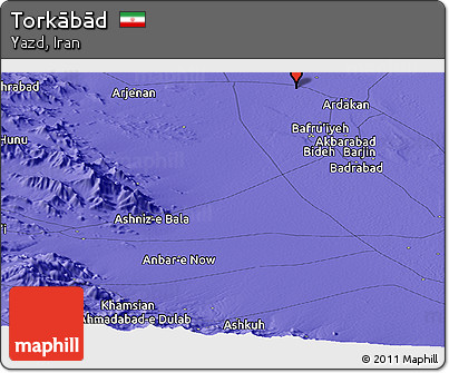 Political Panoramic Map of Torkābād