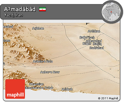 Satellite Panoramic Map of Aḩmadābād