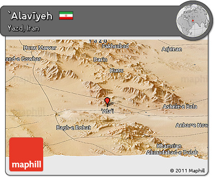 Satellite Panoramic Map of `Alavīyeh