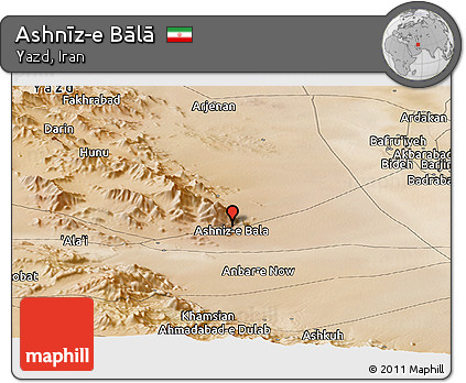 Satellite Panoramic Map of Ashnīz-e Bālā