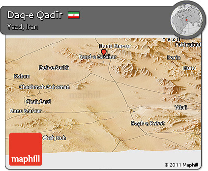Satellite Panoramic Map of Daq-e Qadīr