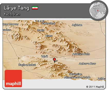 Satellite Panoramic Map of Lā-ye Tang