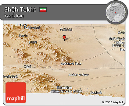 Satellite Panoramic Map of Shāh Takht