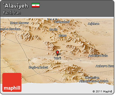 Satellite Panoramic Map of `Alavīyeh