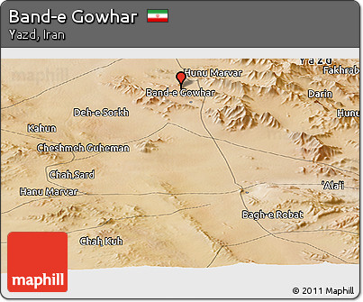 Satellite Panoramic Map of Band-e Gowhar
