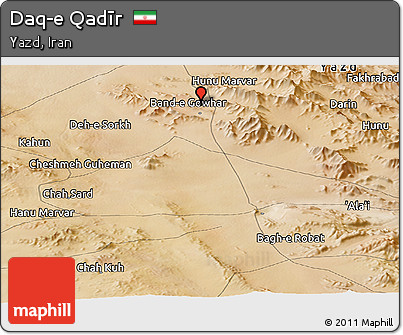 Satellite Panoramic Map of Daq-e Qadīr