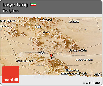Satellite Panoramic Map of Lā-ye Tang