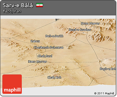 Satellite Panoramic Map of Sarv-e Bālā