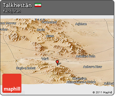 Satellite Panoramic Map of Talkhestān