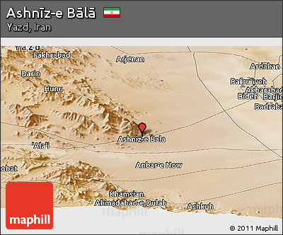 Satellite Panoramic Map of Ashnīz-e Bālā