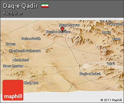Satellite Panoramic Map of Daq-e Qadīr