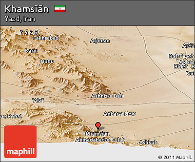 Satellite Panoramic Map of Khamsīān