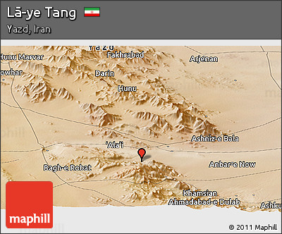 Satellite Panoramic Map of Lā-ye Tang