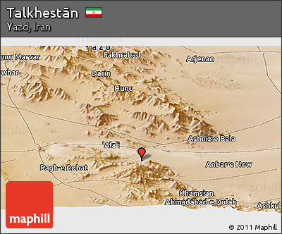 Satellite Panoramic Map of Talkhestān