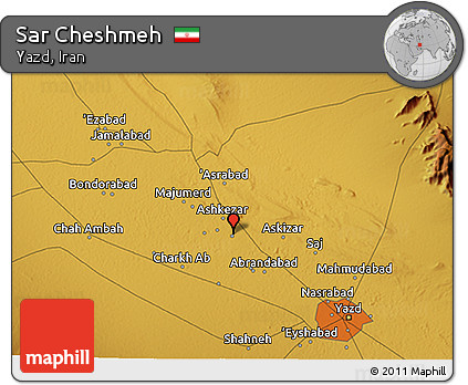 Physical 3D Map of Sar Cheshmeh