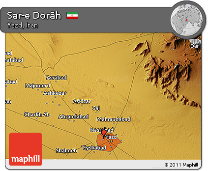 Physical 3D Map of Sar-e Dorāh