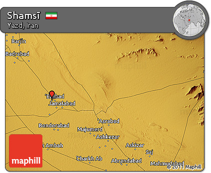 Physical 3D Map of Shamsī