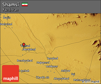 Physical 3D Map of Shamsī