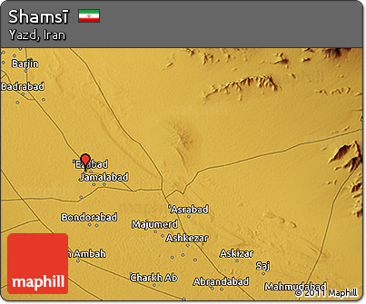 Physical 3D Map of Shamsī