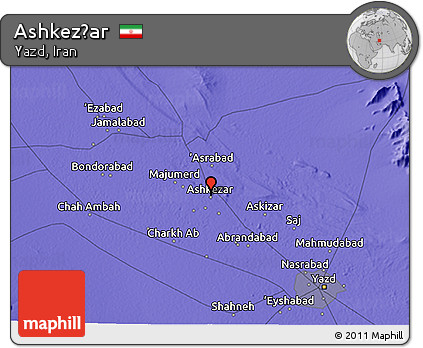Political 3D Map of Ashkez̄ar