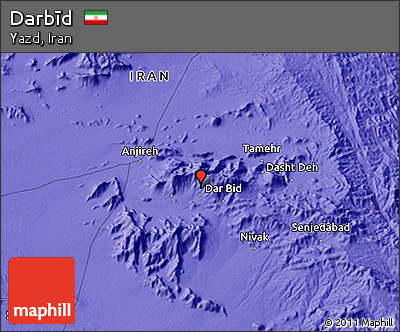 Political 3D Map of Darbīd