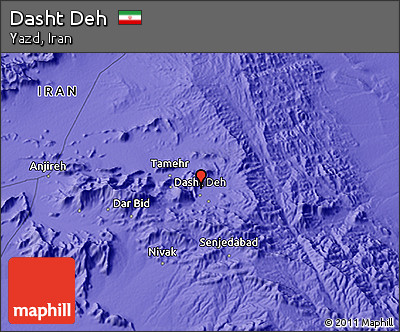 Political 3D Map of Dasht Deh