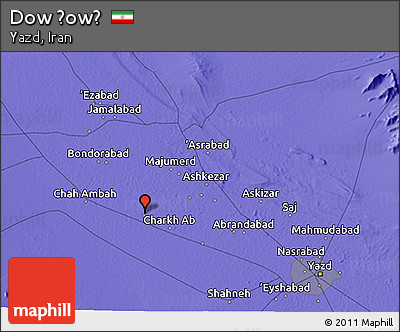Political 3D Map of Dow Ḩowẕ
