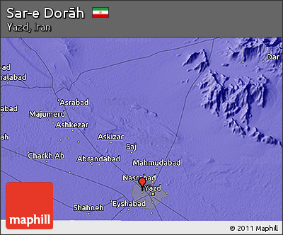 Political 3D Map of Sar-e Dorāh