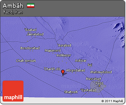 Political 3D Map of Ambāh