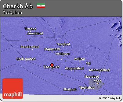 Political 3D Map of Charkh Āb