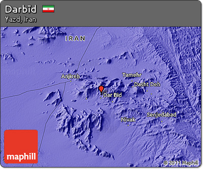 Political 3D Map of Darbīd