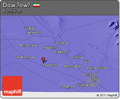 Political 3D Map of Dow Ḩowẕ