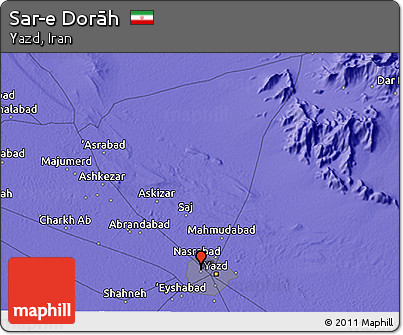 Political 3D Map of Sar-e Dorāh