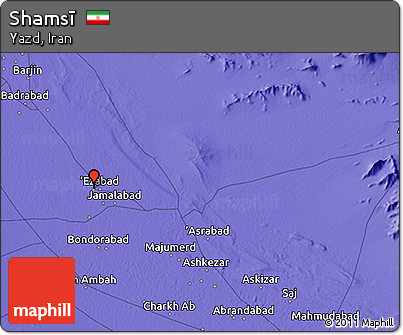 Political 3D Map of Shamsī