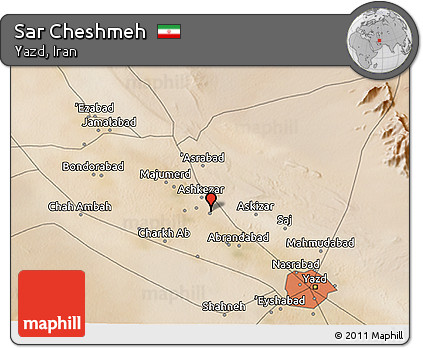Satellite 3D Map of Sar Cheshmeh