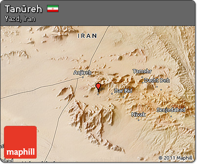 Satellite 3D Map of Tanūreh