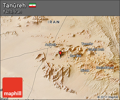 Satellite 3D Map of Tanūreh