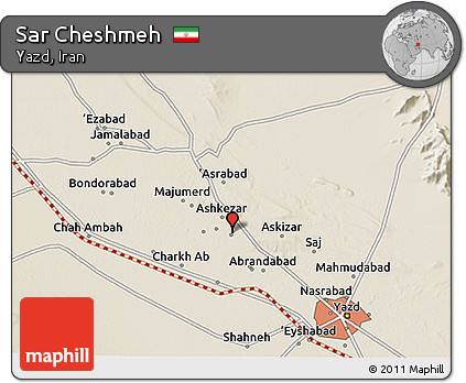 Shaded Relief 3D Map of Sar Cheshmeh