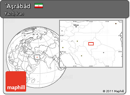 Blank Location Map of `Aşrābād