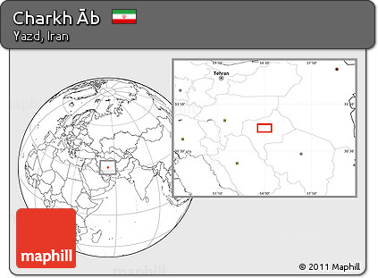 Blank Location Map of Charkh Āb
