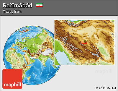 Physical Location Map of Raḩīmābād