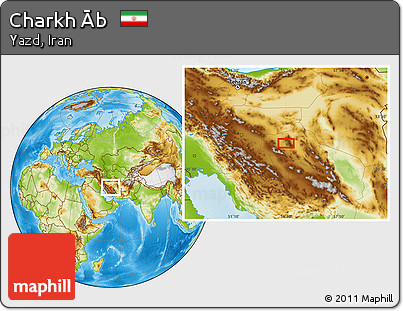 Physical Location Map of Charkh Āb