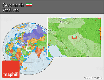 Political Location Map of Gezeneh