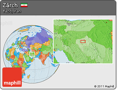 Political Location Map of Zārch