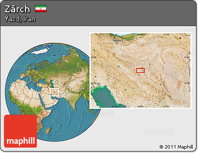 Satellite Location Map of Zārch