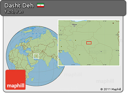 Savanna Style Location Map of Dasht Deh