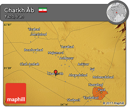 Physical Map of Charkh Āb