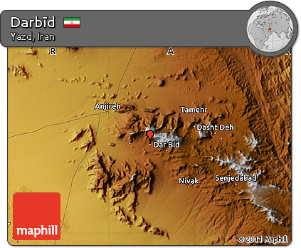 Physical Map of Darbīd