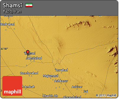 Physical Map of Shamsī