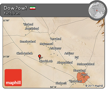 Satellite Map of Dow Ḩowẕ